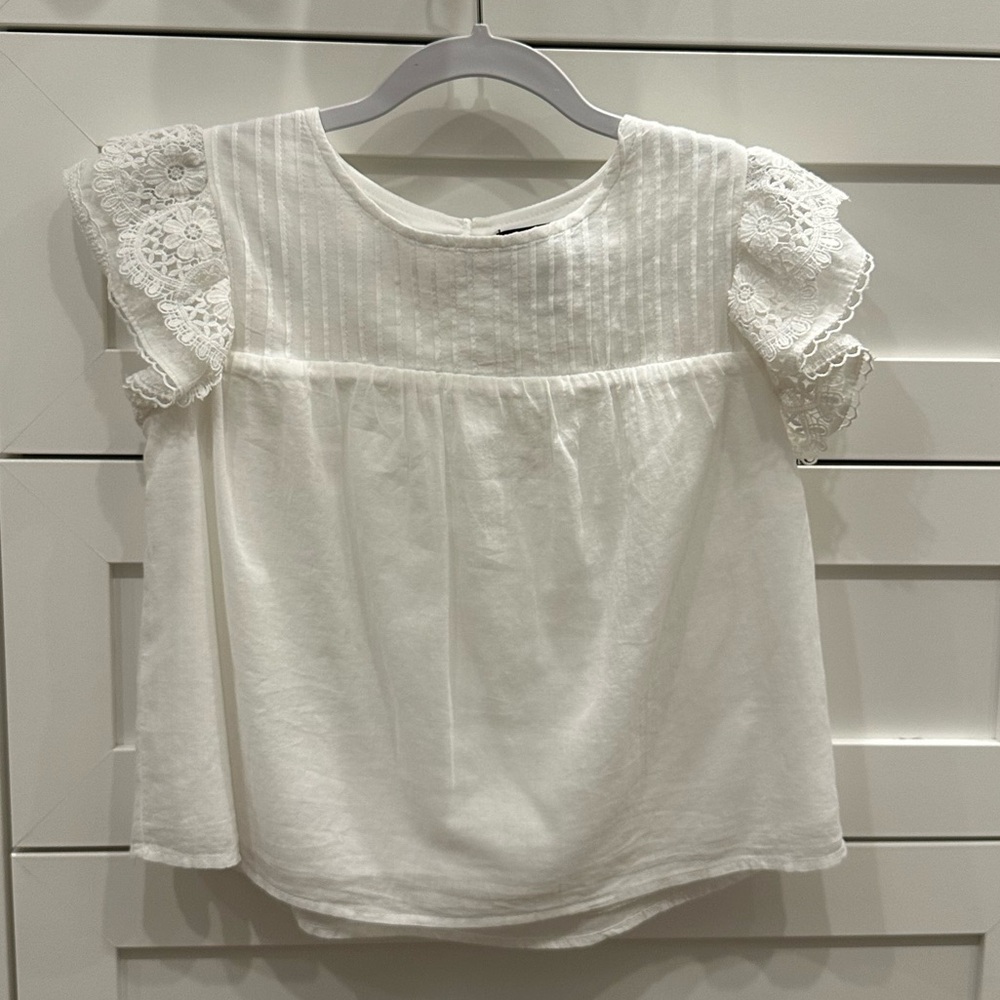 AQUA Girls (Bloomingdale’s) Top in White, Size Large (10-12)